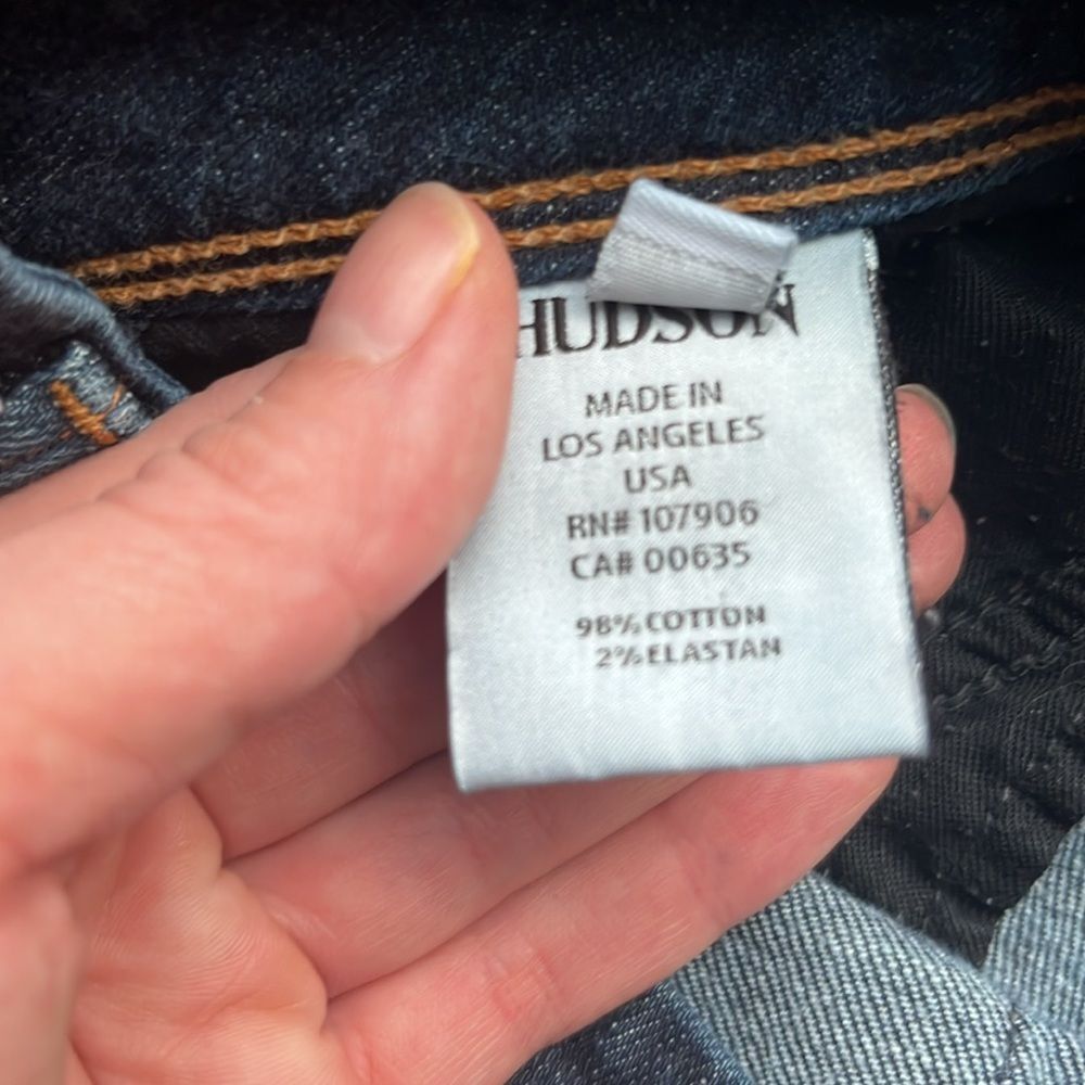 Hudson made in the USA jeans with classic pockets, size 32. Dark wash. - Picture 13 of 13